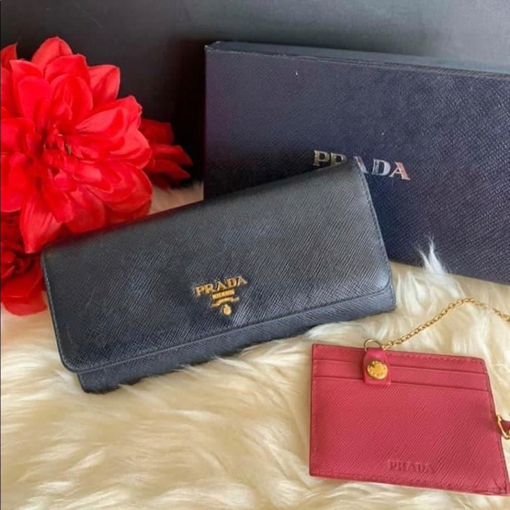 Prada Large Saffiano Leather Wallet